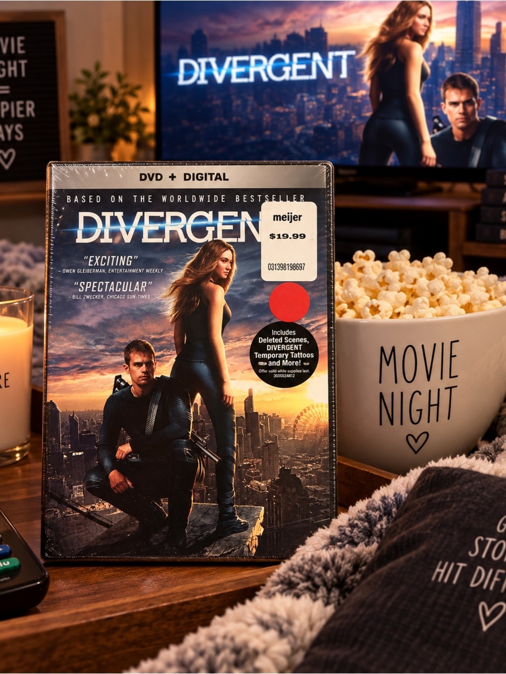 Divergent DVD + Digital PG-13 Sci-Fi Action Movie